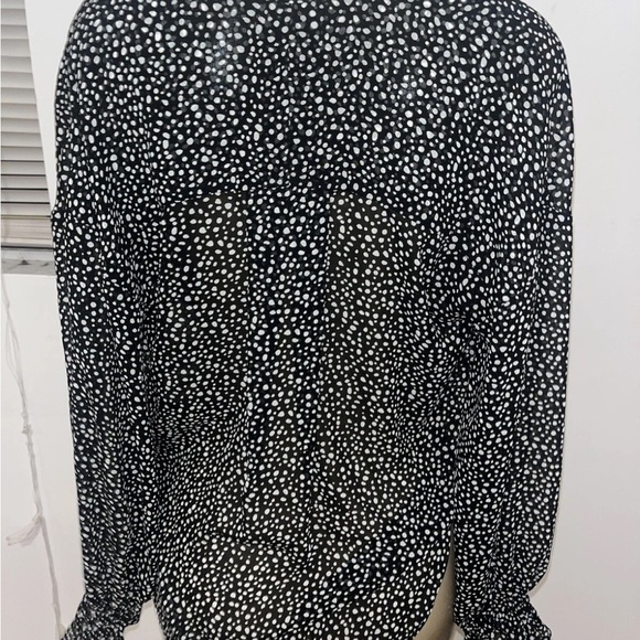 All Saints Cropped Wrap Blouse Semi Sheer Size XS - Picture 4 of 5